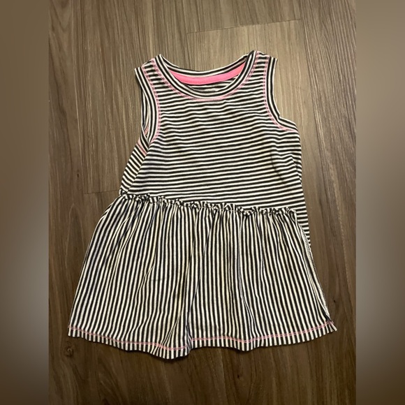 Cat and Jack Toddler Girls Striped Sleeveless Dress with Pink Accents size 3T - Picture 1 of 5